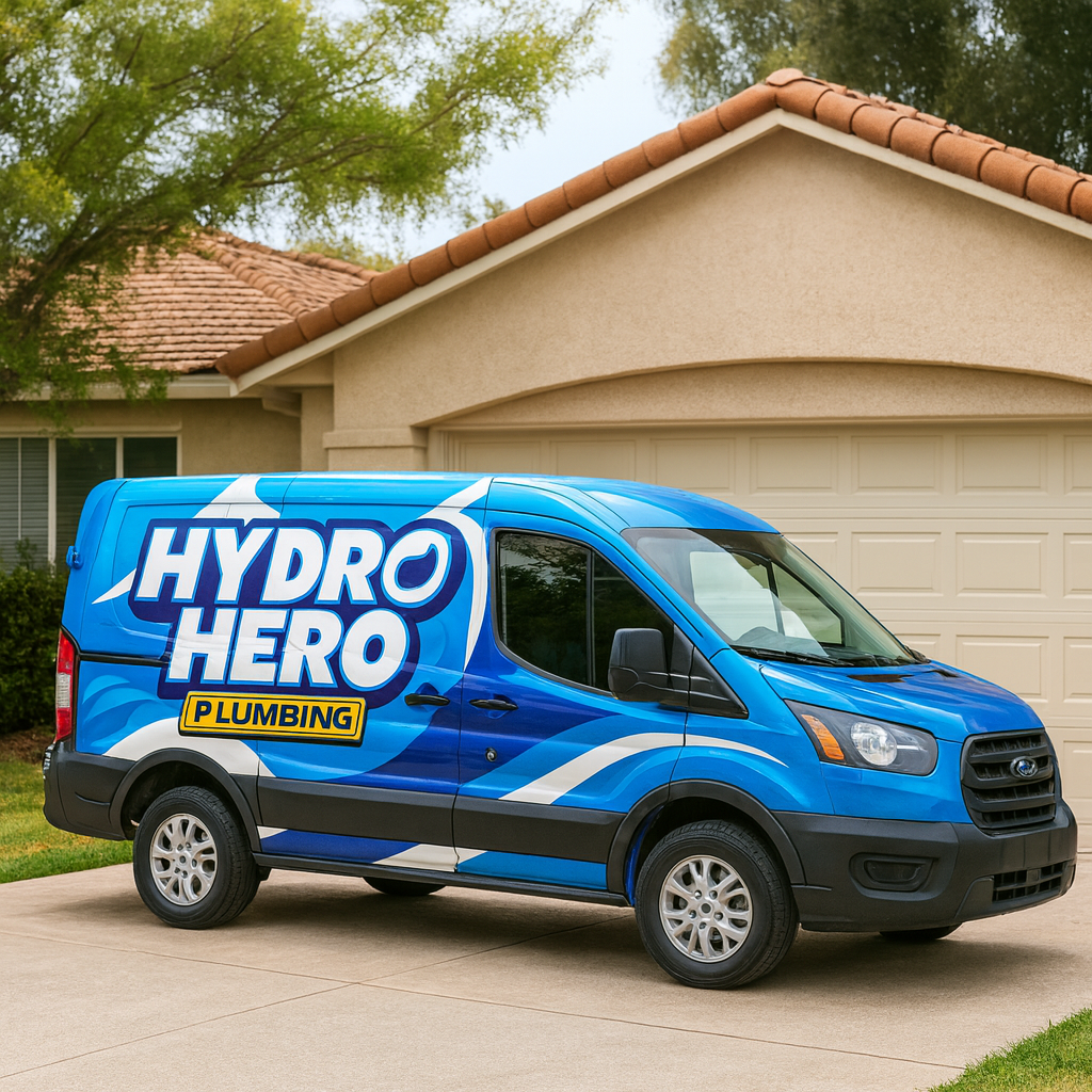 Hydro Hero Plumbing service van ready to help